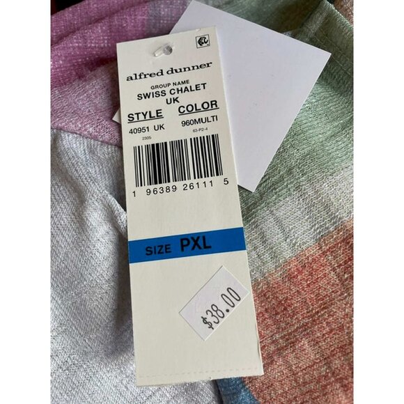 Alfred Dunner Checkered Top X LARGE PETITE (818) - Picture 3 of 6